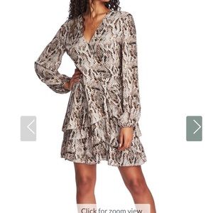Snake skin wrap dress